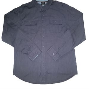Burnside Mens Longsleeve Button Down Shirt Size XL Denim Blue
